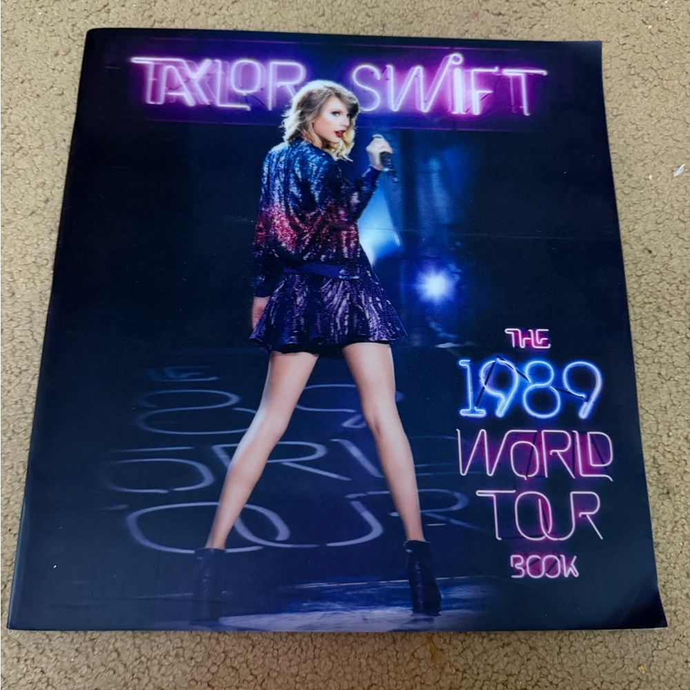 Taylor Swift Blue and Pink Neon Tour Book Cover